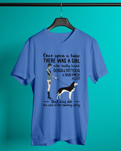 Load image into Gallery viewer, A Girl Really Loved Dogs And Tattoos Unique Custom Design Guys V-Neck