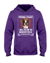 Load image into Gallery viewer, Boston Terrier Personal Stalker St. Patrick's Day Printed Mug Hoodie