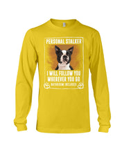 Load image into Gallery viewer, Boston Terrier Personal Stalker St. Patrick's Day Printed Mug Unisex Long Sleeve