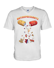 Load image into Gallery viewer, Antifepresants Mushrooms Unique Custom Design For Cute Girls Guys V-Neck