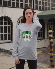 Load image into Gallery viewer, Bichon White And Green Clover Heart Design St Patrick's Day Gift For Dog Lovers Unisex Long Sleeve