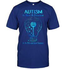 Load image into Gallery viewer, Autism Is Not A Disease It's Borderline Genius Special Custom Design Guys Tee