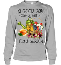 Load image into Gallery viewer, A Good Day Starts With Tea And Garden Special Custom Design Unisex Long Sleeve