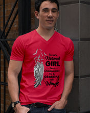Load image into Gallery viewer, A Granddaughter To A Grandpa With Wings Handheld Gift For Granddaughter Guys V-Neck