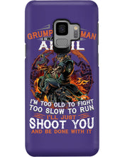 Load image into Gallery viewer, A Grumpy Old Man Was Born In April Will Shoot You For Birthday Gift Phone case