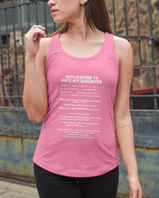 Load image into Gallery viewer, Application To Date My Daughter Funny Gifts Ladies Flowy Tank