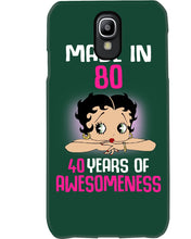 Load image into Gallery viewer, Black Phone Case Made In 80 40 Years In Awesomeness For Friends Phone case