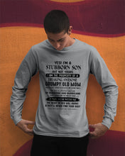Load image into Gallery viewer, A Stubborn Son Of Freaking Awesome Grumpy Old Mom For Family Unisex Long Sleeve