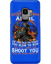 Load image into Gallery viewer, A Grumpy Old Man Was Born In April Will Shoot You For Birthday Gift Phone case