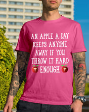 Load image into Gallery viewer, An Apple A Day Keeps Anyone Away Special Custom Design Guys Tee