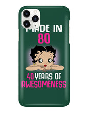 Load image into Gallery viewer, Black Phone Case Made In 80 40 Years In Awesomeness For Friends Phone case