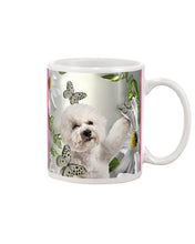 Load image into Gallery viewer, Bichon Frise With Butterflies Simple Custom Design For Dog Lovers Mug