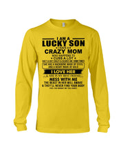 Load image into Gallery viewer, A Lucky Son Of A Crazy Mom Gift For Mom Unisex Long Sleeve