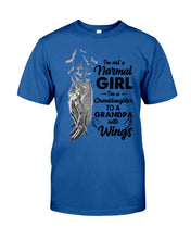 Load image into Gallery viewer, A Granddaughter To A Grandpa With Wings Handheld Gift For Granddaughter Guys Tee