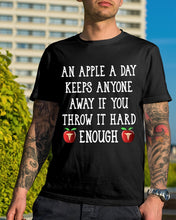 Load image into Gallery viewer, An Apple A Day Keeps Anyone Away Special Custom Design Guys Tee