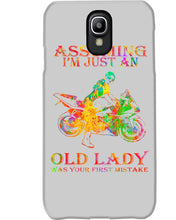 Load image into Gallery viewer, Assuming I'm Just An Old Lady Loves Motorbike For Sport Lovers Phone case