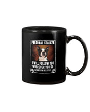 Load image into Gallery viewer, Boston Terrier Personal Stalker St. Patrick's Day Printed Mug Mug