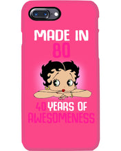 Load image into Gallery viewer, Black Phone Case Made In 80 40 Years In Awesomeness For Friends Phone case
