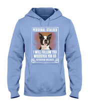Load image into Gallery viewer, Boston Terrier Personal Stalker St. Patrick's Day Printed Mug Hoodie
