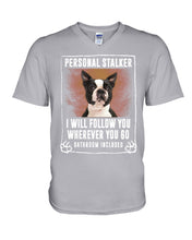Load image into Gallery viewer, Boston Terrier Personal Stalker St. Patrick's Day Printed Mug Guys V-Neck