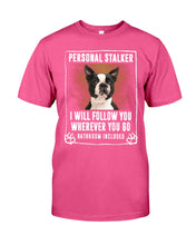 Load image into Gallery viewer, Boston Terrier Personal Stalker St. Patrick's Day Printed Mug Guys Tee