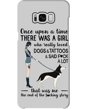 Load image into Gallery viewer, A Girl Really Loved Dogs And Tattoos  Unique Custom Design Phone case
