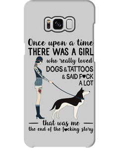 A Girl Really Loved Dogs And Tattoos  Unique Custom Design Phone case
