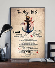 Load image into Gallery viewer, Anchor God Blessed The Broken Road Gift For Wife Vertical Poster
