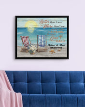 Load image into Gallery viewer, Better Than I Was More Than I Am Beach Framed Matte Canvas
