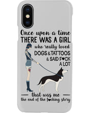 Load image into Gallery viewer, A Girl Really Loved Dogs And Tattoos  Unique Custom Design Phone case
