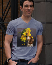 Load image into Gallery viewer, Basset Hound With Sunflower Special Custom Design For Dog Lovers Guys V-Neck
