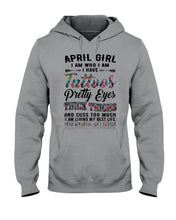 Load image into Gallery viewer, April Girl Has Tattoos Pretty Eyes Thick Thighs For Birthday Gift Hoodie
