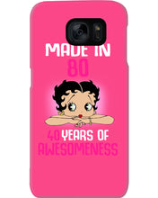 Load image into Gallery viewer, Black Phone Case Made In 80 40 Years In Awesomeness For Friends Phone case
