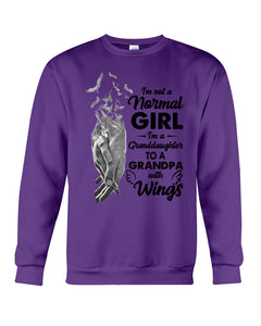 A Granddaughter To A Grandpa With Wings Handheld Gift For Granddaughter Sweatshirt