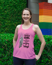 Load image into Gallery viewer, A Granddaughter To A Grandpa With Wings Handheld Gift For Granddaughter Ladies Flowy Tank
