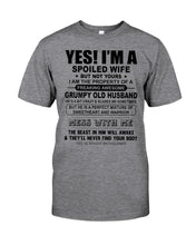 Load image into Gallery viewer, A Spoiled Wife Of An Awesome Grumpy Old Husband Trending Guys Tee
