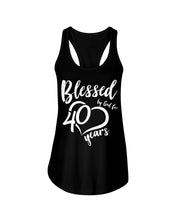 Load image into Gallery viewer, Blessed By God For  40 Years  Special Custom Design Ladies Flowy Tank
