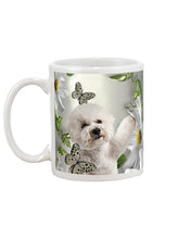 Load image into Gallery viewer, Bichon Frise With Butterflies Simple Custom Design  For Dog Lovers Mug
