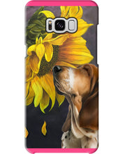 Load image into Gallery viewer, Basset Hound With Sunflower Special Custom Design For Dog Lovers Phone case
