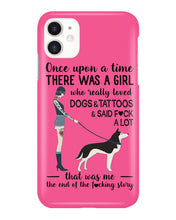 Load image into Gallery viewer, A Girl Really Loved Dogs And Tattoos  Unique Custom Design Phone case
