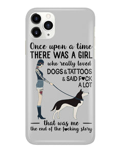 A Girl Really Loved Dogs And Tattoos  Unique Custom Design Phone case