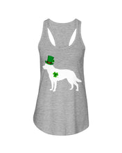 Load image into Gallery viewer, Australian Kelpie Lucky Leprechaun St. Patrick's Day Color Changing Mug Ladies Flowy Tank
