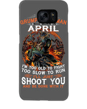 Load image into Gallery viewer, A Grumpy Old Man Was Born In April Will Shoot You For Birthday Gift Phone case
