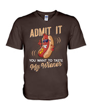 Load image into Gallery viewer, Admit It You Want To Taste My Wiener Gift For Friends Guys V-Neck
