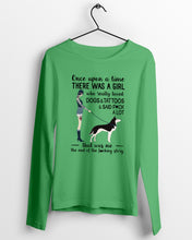 Load image into Gallery viewer, A Girl Really Loved Dogs And Tattoos  Unique Custom Design Unisex Long Sleeve
