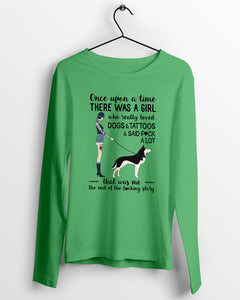 A Girl Really Loved Dogs And Tattoos  Unique Custom Design Unisex Long Sleeve