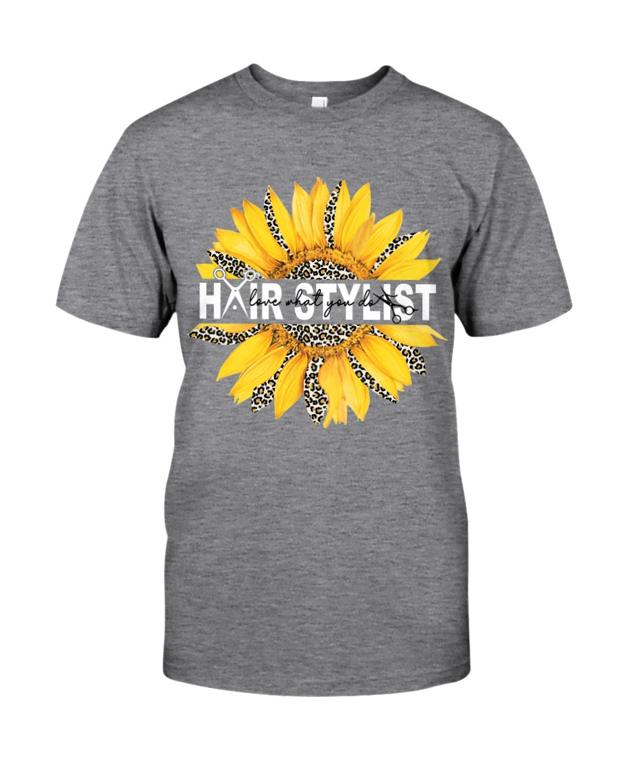 Market Trendz Love What You Do Sunflower Gift For Hair Stylist Guys Tee