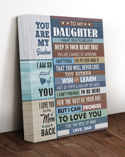 Load image into Gallery viewer, Believe Deep In Your Heart Dad Gift For Daughter Matte Canvas
