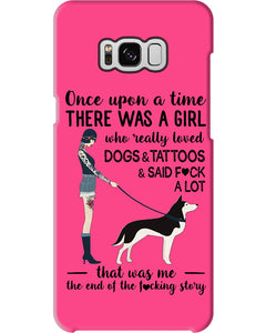 A Girl Really Loved Dogs And Tattoos  Unique Custom Design Phone case