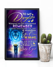 Load image into Gallery viewer, Baby Lion King Dad Gift For Daughter I Am Always With You Vertical Poster
